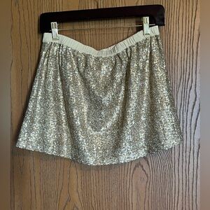 Aerie Gold Sequin Skirt Size Small